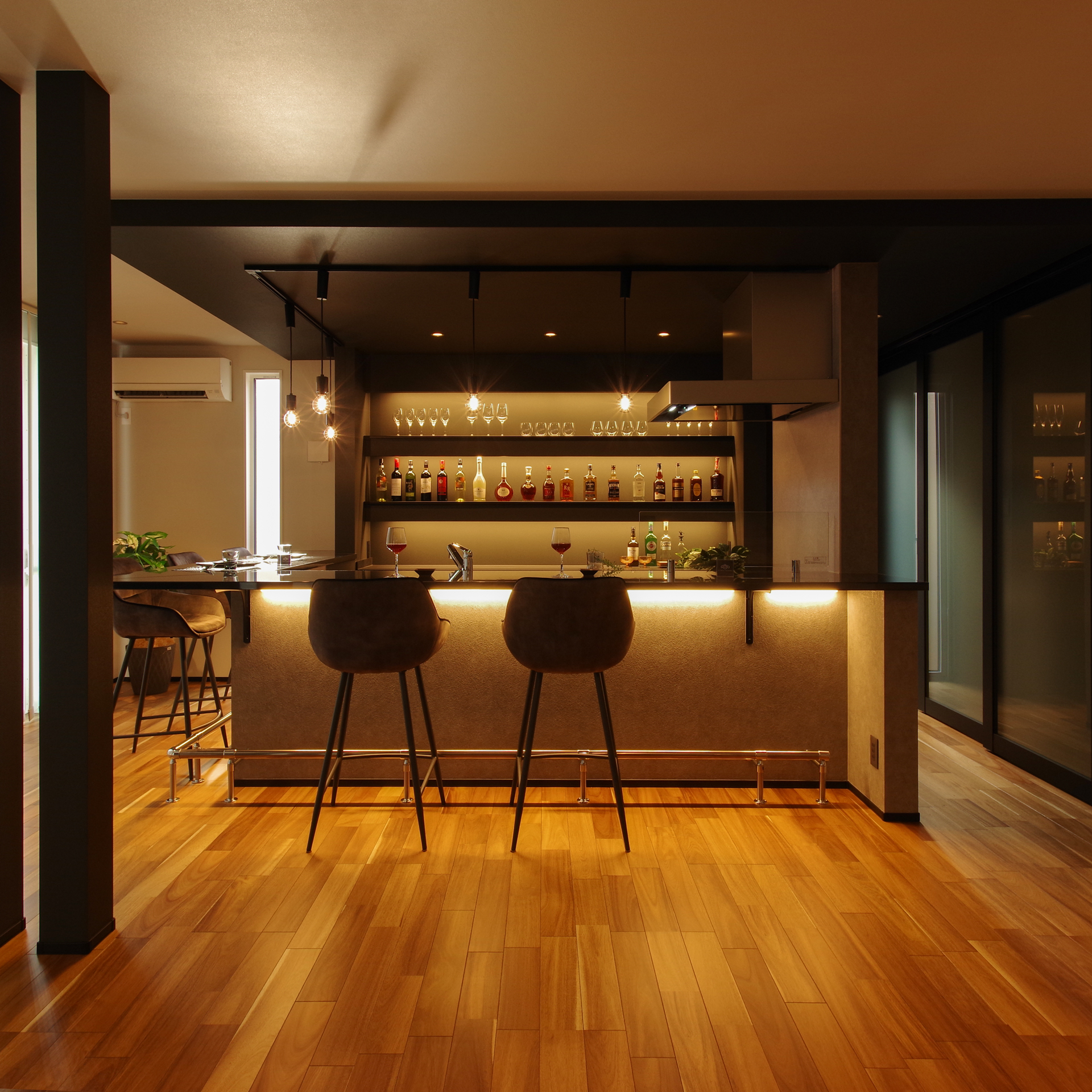 D-GRID HOUSING 長岡市中島モデルハウス the BAR キッチンというかバーカウンター