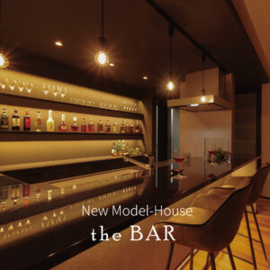 本格的なバーカウンターを備えたキッチン。黒を基調としたスタイリッシュなデザインでもしっかり家事がしやすい D-GRID HOUSING 新潟の新築住宅モデルハウス the BAR