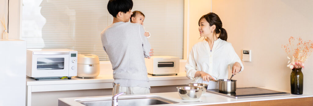 家づくりチェックリスト 音 騒音 生活音 キッチン 親子で料理